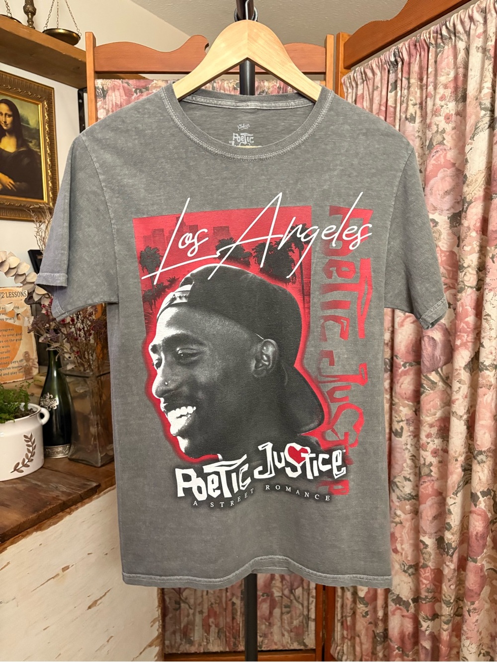 Poetic Justice - Tupac - Los Angeles Grey Graphic Tee